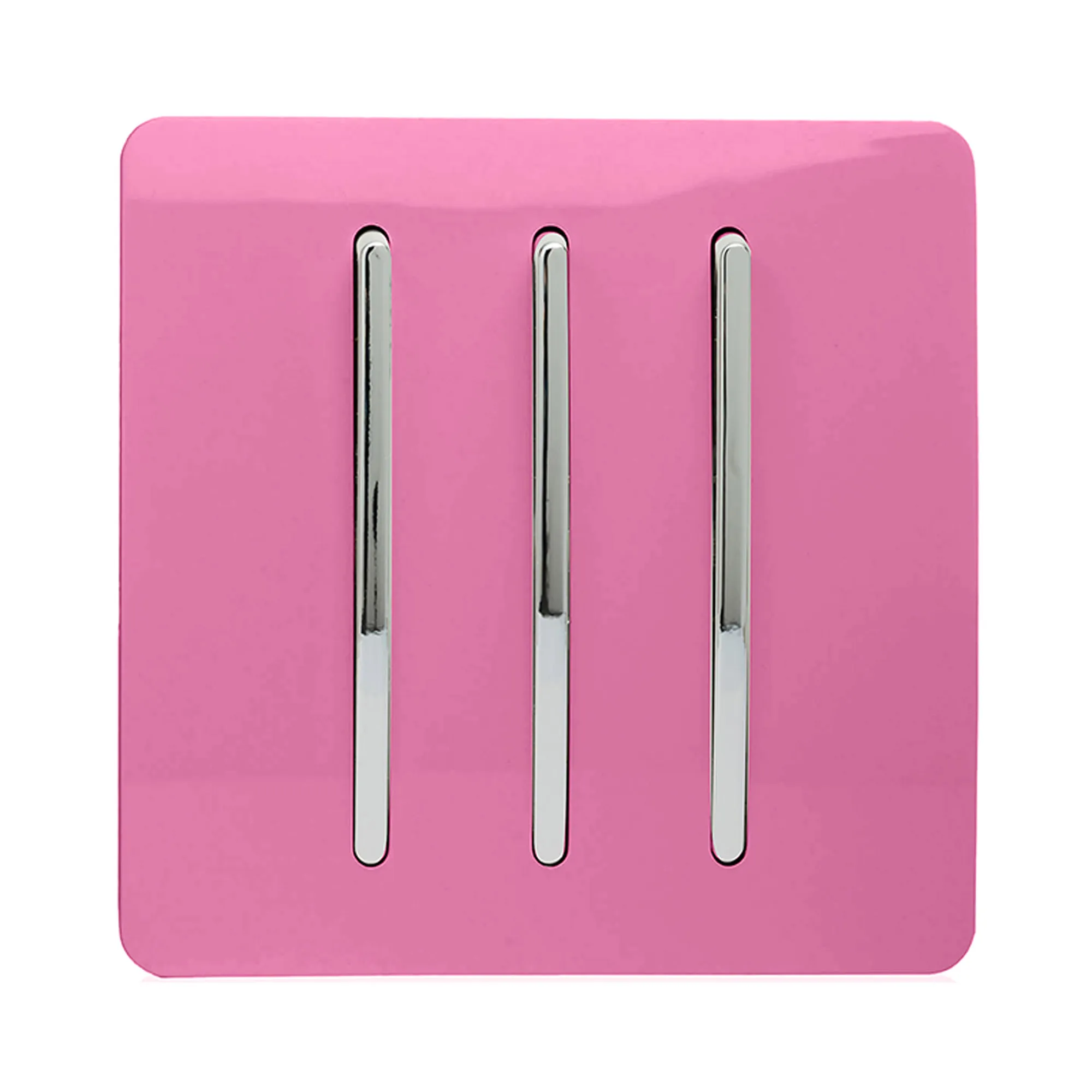 ART-SS6PK  3 Gang 2 Way 10 Amp Rocker Pink